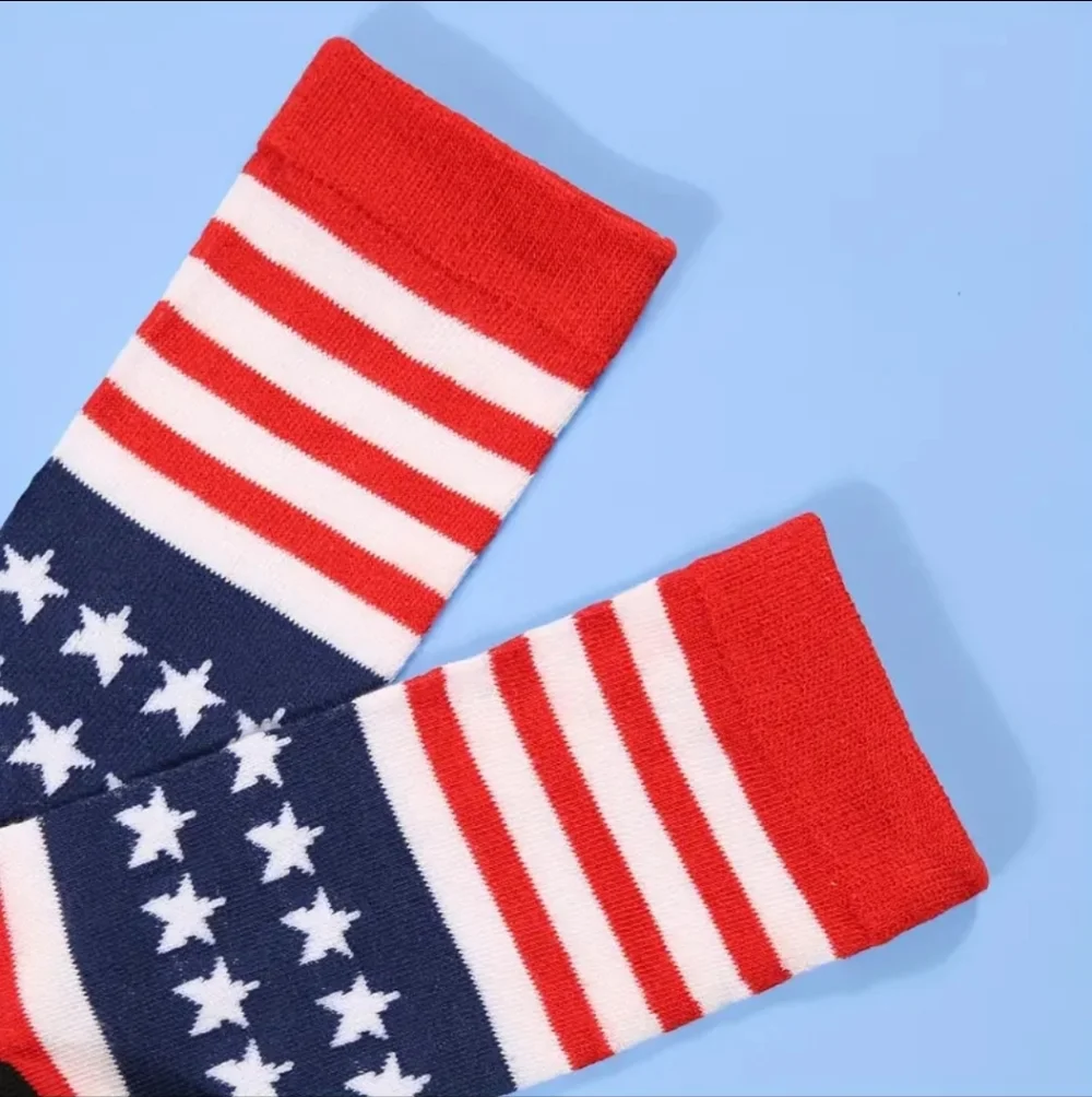 Patriotic Striped Unisex Socks, OS